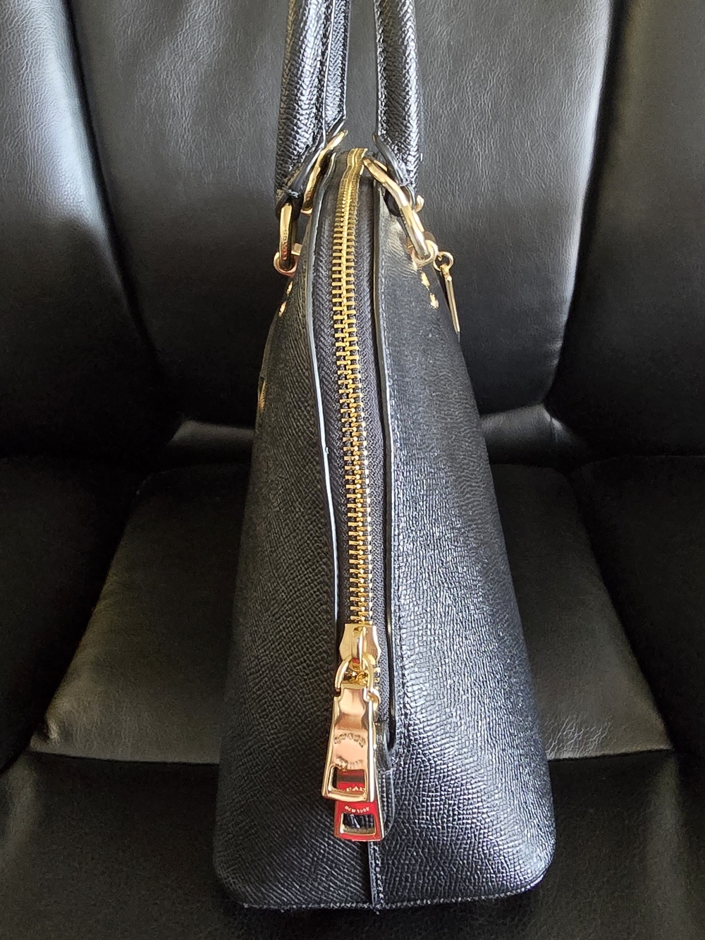 COACH - Katy Satchel / Black IM Signature Canvas - Picture 9 of 10